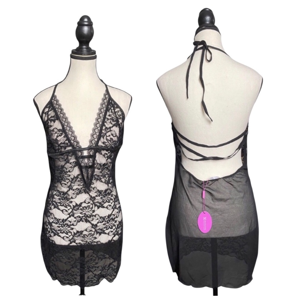 Avidlove Women babydoll Lingerie Lace Chemise Halter Nightwear Teddy Dress XL